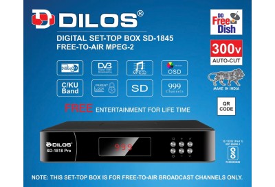 Dilos SD-1845 MPEG-2 SD DVB-S Digital FTA Set-Top Box