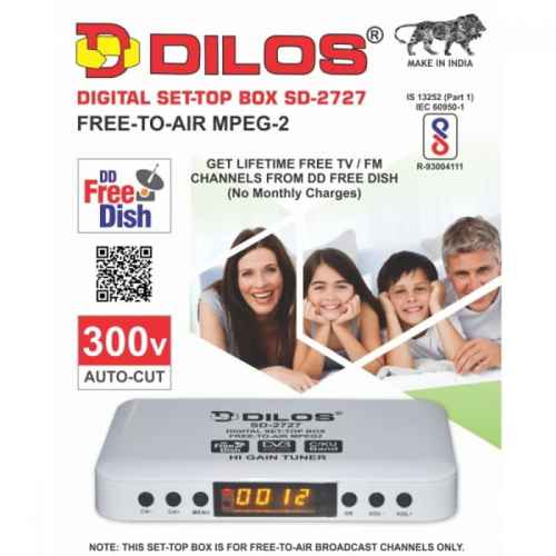 Dilos MPEG-2 SD-2727 DVB-S Digital FTA Set-Top Box