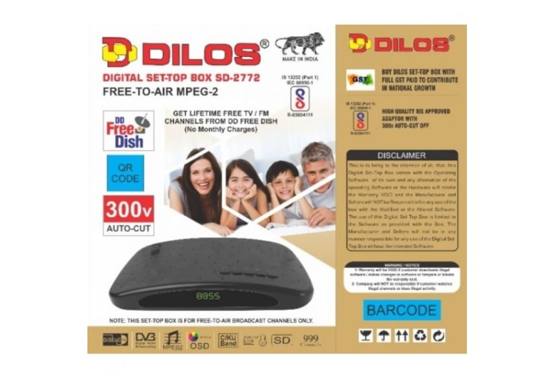 Dilos SD-2772 MPEG-2 SD DVB-S Digital FTA Set-Top Box