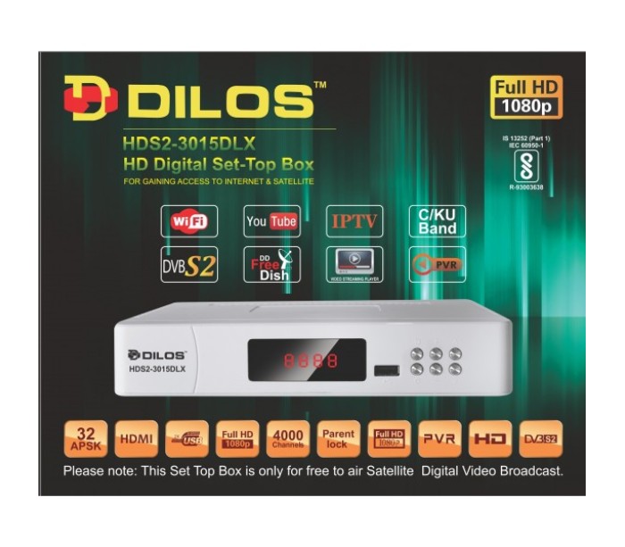 DILOS HDS2-3015DLX FULL HD DVB-S2 Set-Top Box