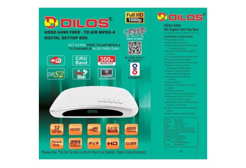 DILOS HDS2-5490 Free-To-Air Full HD DVB-S2 Set-Top Box