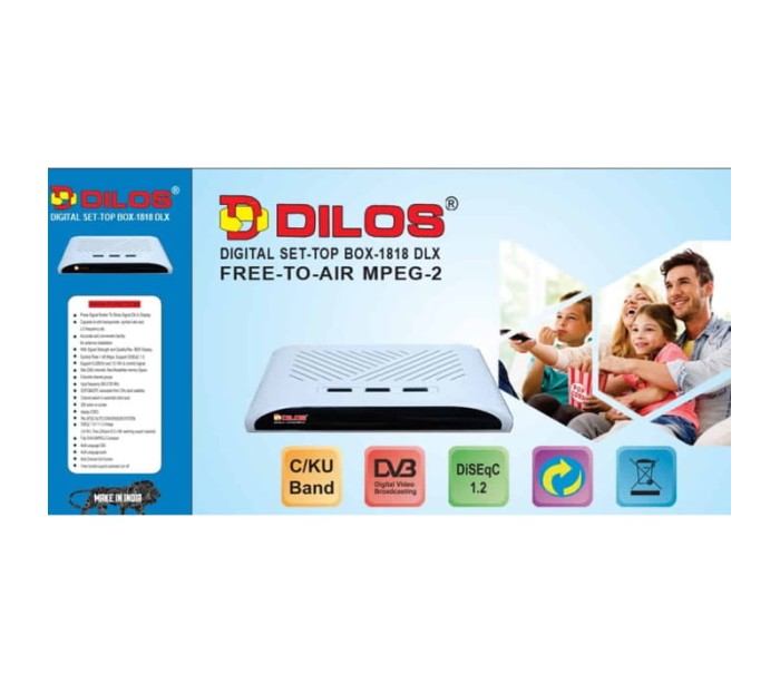 Dilos SD-1818DLX MPEG-2 SD DVB-S Digital FTA Set-Top Box