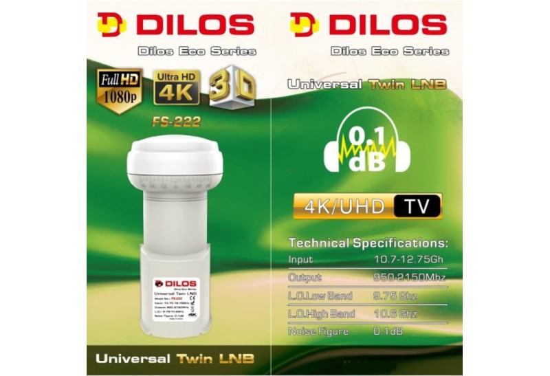 Dilos FS-222 Eco Series Universal Twin LNB