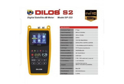 Dilos SF-333 DVB-S2 Multi-Functional Digital Satellite dB Meter