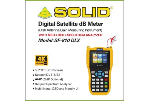 SOLID SF-810DLX Digital Satellite dB meter with Live TV Screen