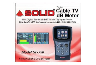 SOLID SF-750 T2+C Combo (BER+MER) dB Meter