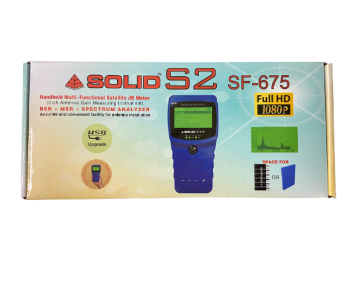 SOLID SF-675 Rechargeable Digital Satellite dB Meter