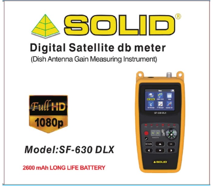 SOLID SF-630DLX Digital Satellite dB meter