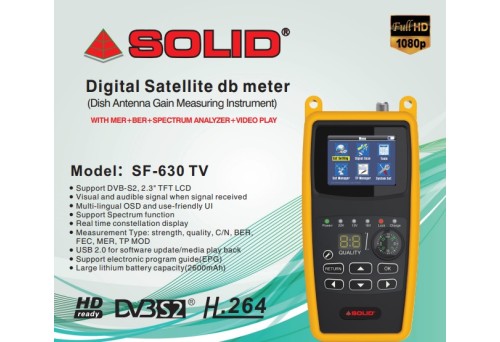 Solid SF-630 TV Digital Satellite dB Meter