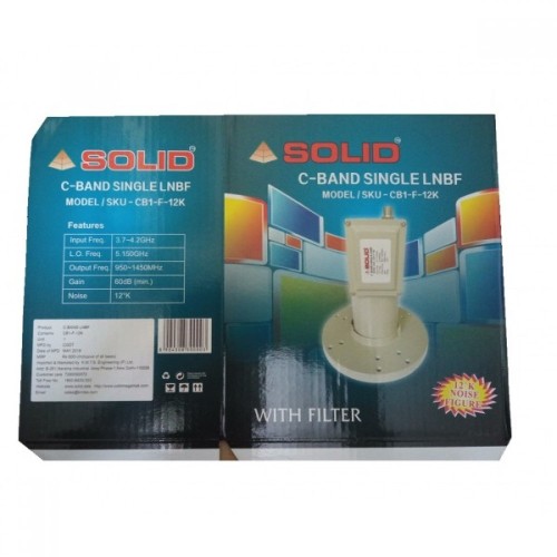 Solid CB1-F-12K,CB1-12K, C-Band Single LNB with Filter