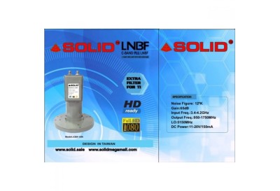 Solid CB2-12K C-Band PLL Twin (Dual Output) LNBF NEW