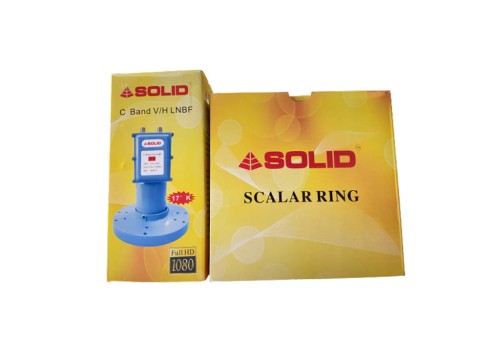 Solid C-Band Dual Pol LNB - 1 Port For Horizontal Signals and 1 port For Vertical Signals