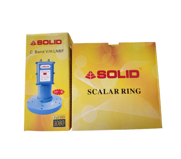 Solid C-Band Dual Pol LNB - 1 Port For Horizontal Signals and 1 port For Vertical Signals