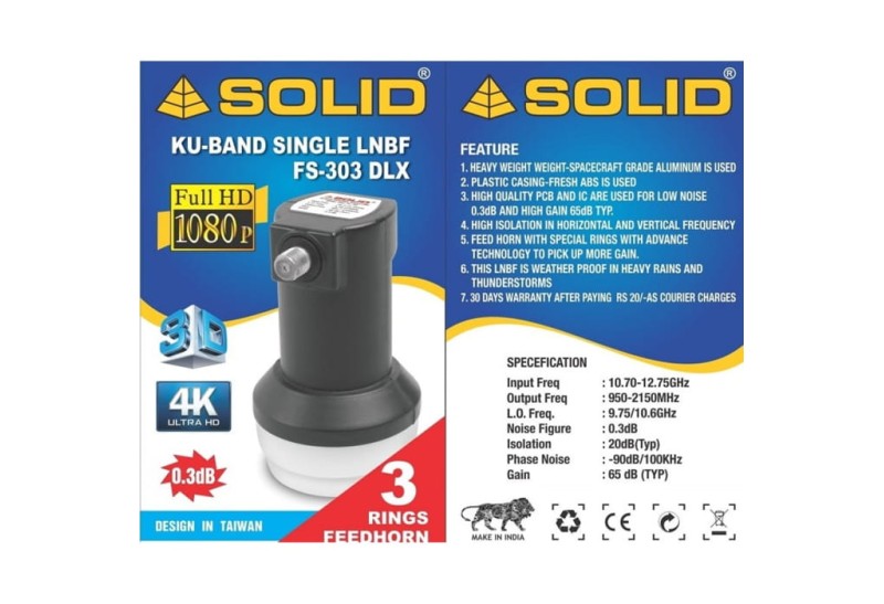 SOLID FS-303DLX Universal Single Ku-Band LNB