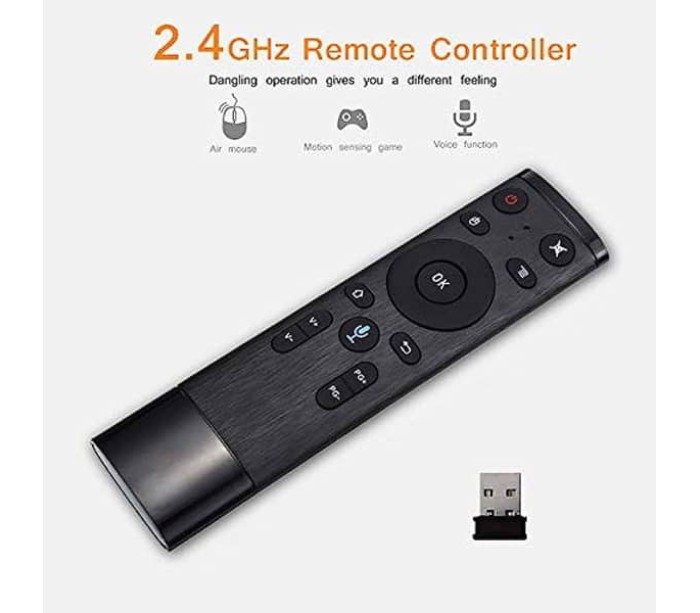 Q5 Air Voice Control Fly Air Mouse for Gyro Sensing Game, 2.4GHz Wireless Microphone Remote