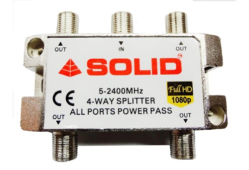 Solid 4-Way Splitter