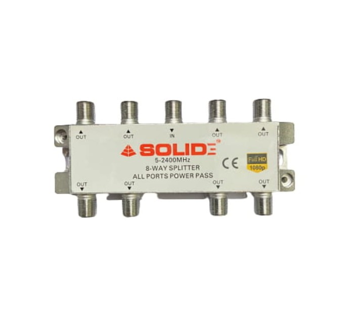 Solid 8-Way Power Pass Splitter