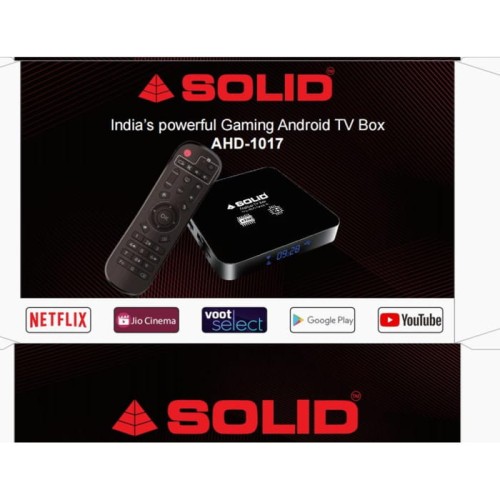 Solid AHD-1017 4/64GB Android 10 Smart Powerful Gaming Box  With  FREE OTT SUBSCRIPTION