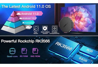 SOLID AHD-1096 8GB/128GB Android 11 TV Box with RGB And Free FREE OTT SUBSCRIPTION 