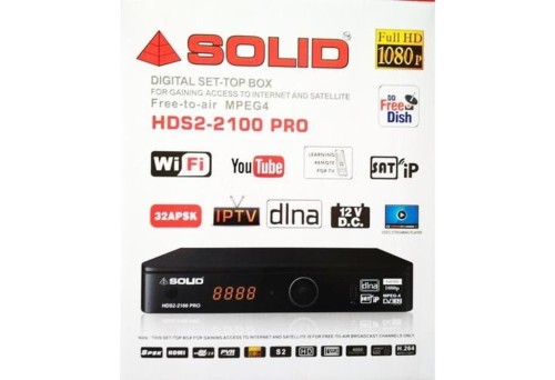 SOLID HDS2-2100Pro Full HD DVB-S2 Set-Top Box with Tubio, Cast and SATIP