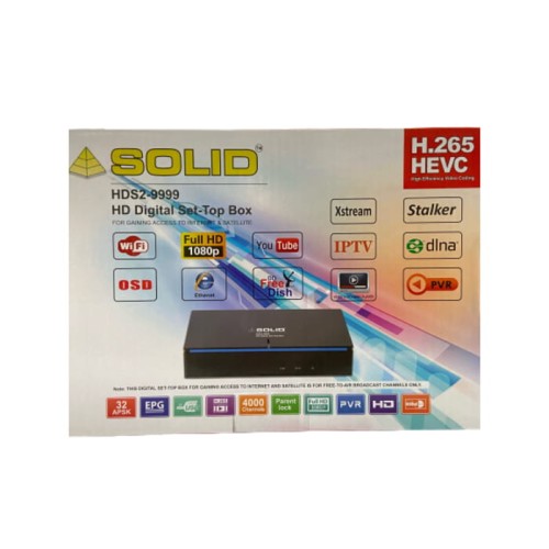 SOLID HDS2-9999 H.265 HEVC DVB-S2 FullHD Digital Set-Top Box