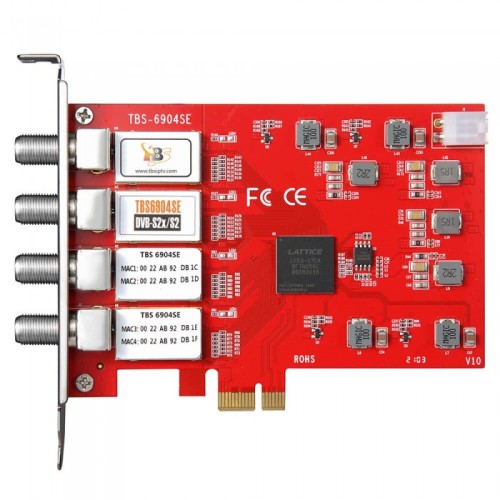 TBS6904SE  S2X Quad Tuner PCIe Card