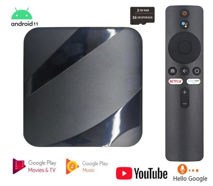 SOLID AHD-905W2 2GB/16GB Android 11 OTT Android TV Box With 1 Year OTT Pack free