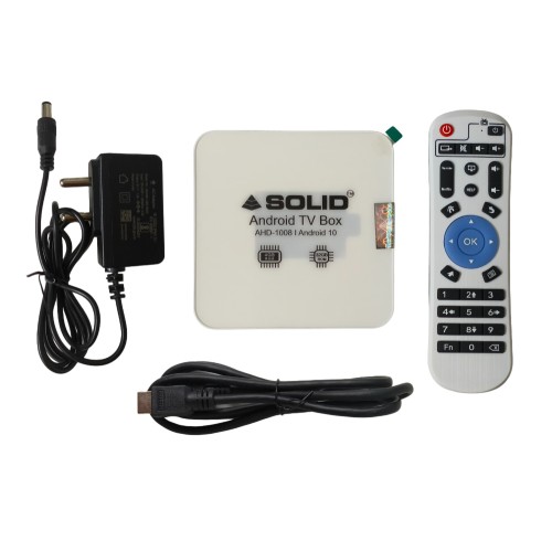 Solid AHD-1008  4/32 GB Android 10 Smart Tv Box  with FREE OTT SUBSCRIPTION