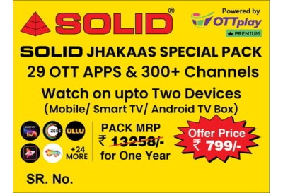 SOLID JHAKAAS ANNUAL PACK - 29 Apps & 300+ Channels