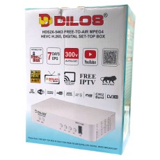 DILOS HDS2X-5463 S2X, HEVC 8bits H.265 Free-To-Air Set-Top Box with Inbuilt Wifi