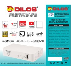  DILOS HDS2X-5463 HEVC 8bits H.265 Free-To-Air Set-Top Box