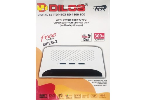 Dilos SD-1809 MPEG-2 SD DVB-S Digital FTA Set-Top Box