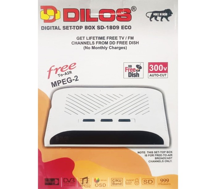 Dilos SD-1809 MPEG-2 SD DVB-S Digital FTA Set-Top Box