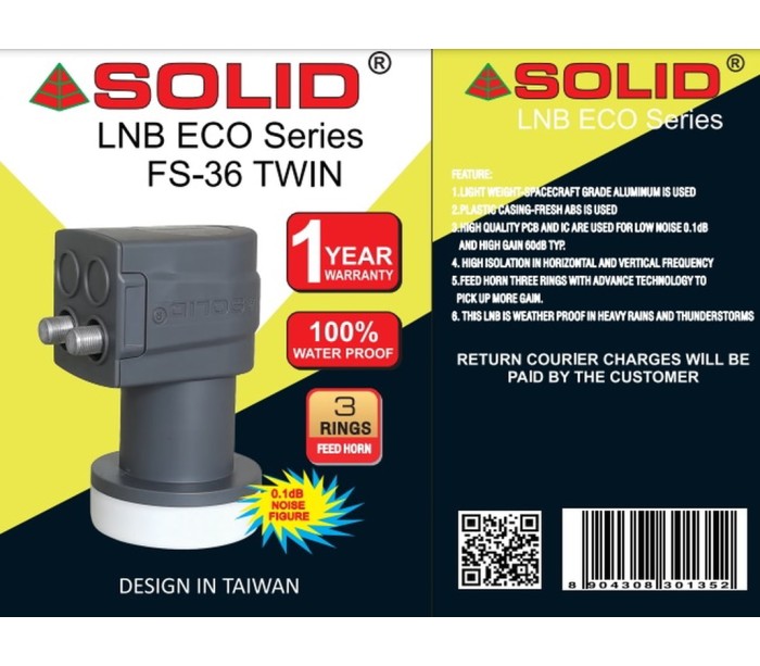 SOLID FS-36 Eco Series Universal Twin LNB