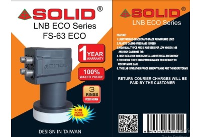 Solid FS-63 Twin LNB Eco Series LNB