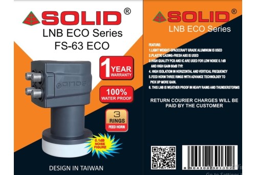 Solid FS-63 Twin LNB Eco Series LNB