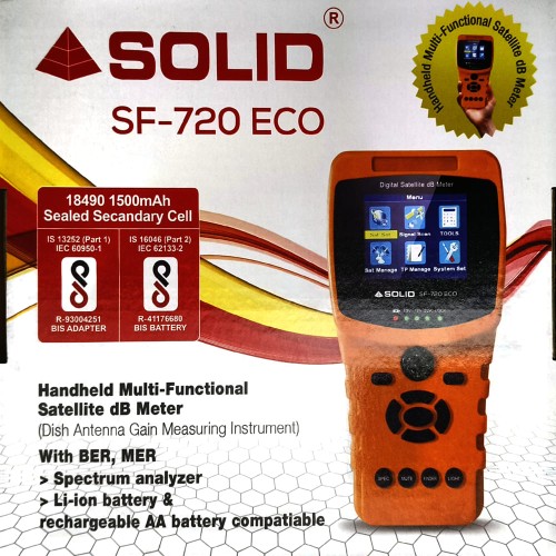 SOLID SF-720Eco DVB-S2 Multi-Functional Satellite dB Meter