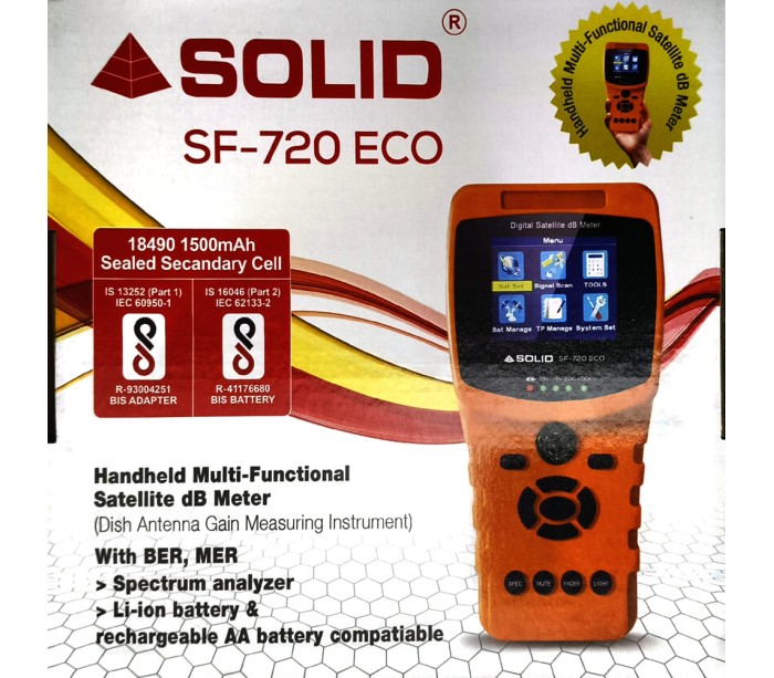 SOLID SF-720Eco DVB-S2 Multi-Functional Satellite dB Meter