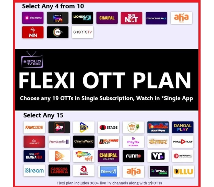 Create Your Perfect OTT Bundle with Flexi Plan Monthly