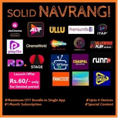 SOLID NAVRANGI MONTHLY PACK WITH JIO CINEMA PREMIUM - 19 OTT APPS & 250+ Channels