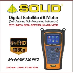 SOLID SF-720 Pro  Rechargeable Digital Satellite dB Meter with Torch