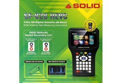 SOLID SF-828 HEVC Full HD Digital Satellite dB Meter