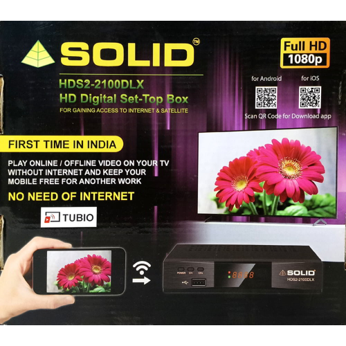 SOLID HDS2-2100DLX FULL HD DVB-S2 Set-Top Box with YouTube