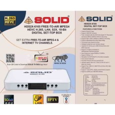 SOLID HDS2X-6165 H.265 10Bits HEVC  S2X FullHD FTA  Set-Top Box