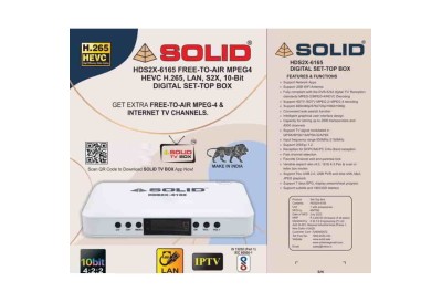 SOLID HDS2X-6165 H.265 10Bits HEVC  S2X FullHD FTA  Set-Top Box