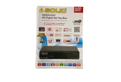 SOLID HDS2X-8181 H.265 T2-MI HEVC S2X FullHD Digital IT-BOX CUM Set-Top Box