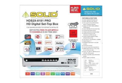 SOLID HDS2X-8181PRO H.265 T2-MI HEVC  S2X FullHD FTA  Set-Top Box